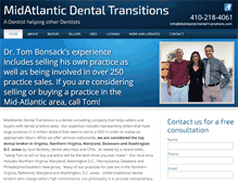 Tablet Screenshot of midatlanticdentaltransitions.com